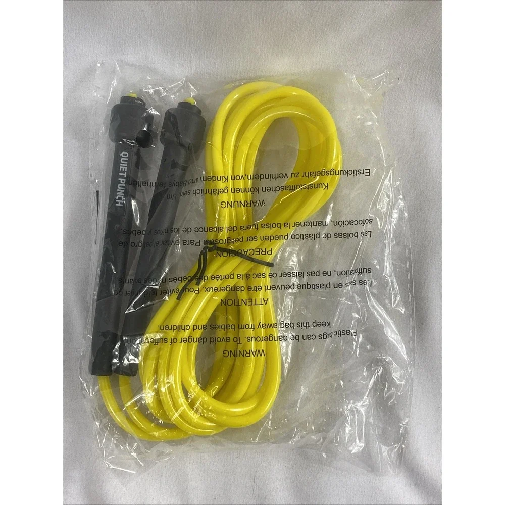 QUIETPUNCH - Performance Jump Rope Fitness and Speed Training - Yellow & Black